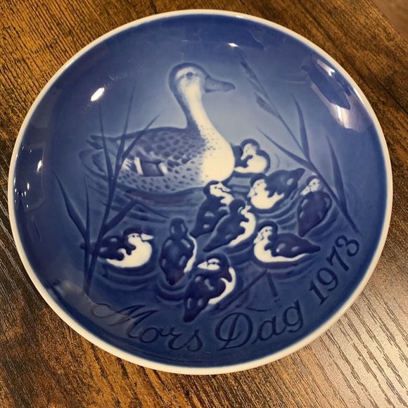 1973 Bing & Grondahl Duck Ducklings Mother’s Day Collectors Plate Granny Core - Picture 1 of 3